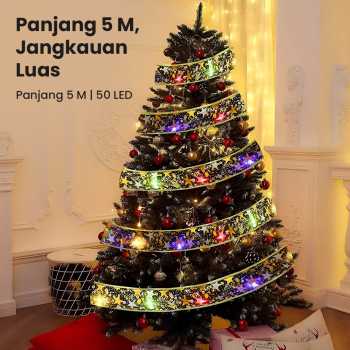 Gambar produk Partigos Lampu Hias String Lights Model Pita Natal 50 LED Multicolor - AA562