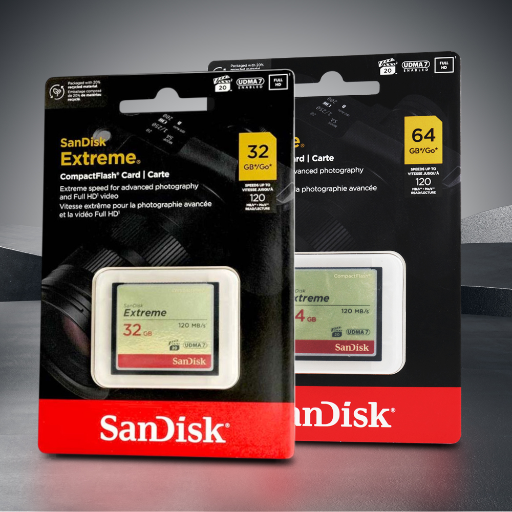 Gambar produk SanDisk Extreme Compact Flash Card VGP-20 120MB/s 64GB - SDCFXSB