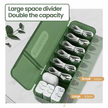 Pupu Kotak Kabel Organizer Data Cable Storage Box 6 Slot with Cover - INU166