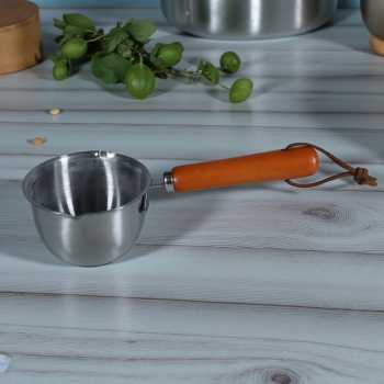 Gambar produk HARKO Panci Susu Mini Sauce Pan Stainless Steel 410 Dual Drainage 150ml - HK1