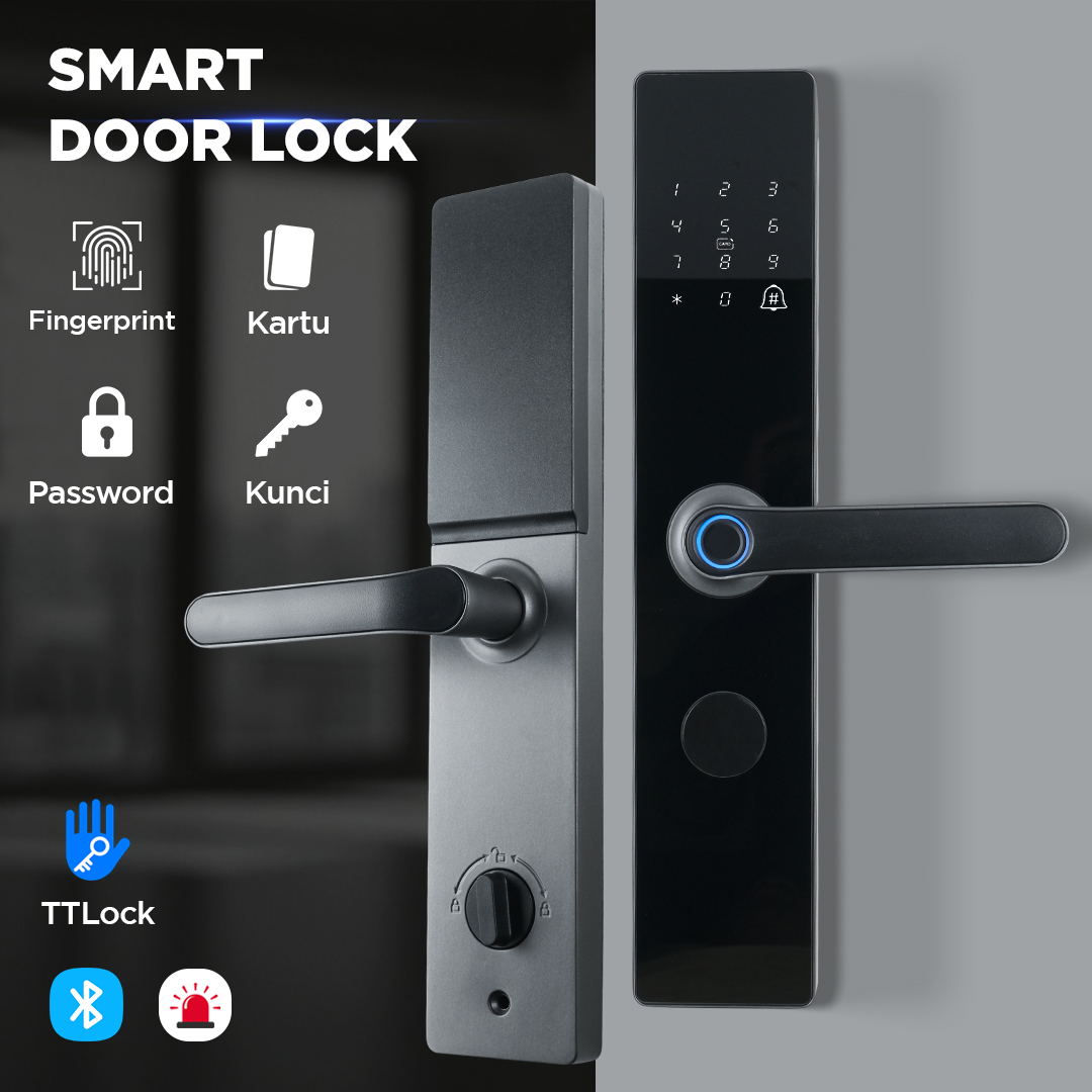 MAISUSTY Smart Door Lock TTLock App Fingerprint Password Card - G1F Gambar produk MAISUSTY Smart Door Lock TTLock App Fingerprint Password Card - G1F