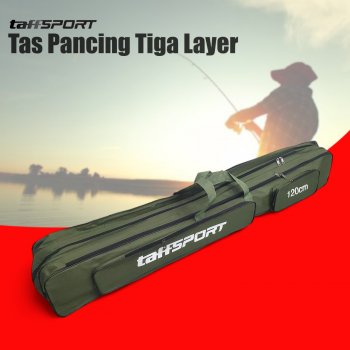 TaffSPORT Tas Pancing Tiga Layer Waterproof Fishing Rod Bag 120cm - MS20