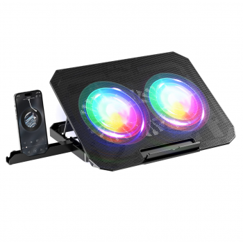 iDock Cooling Pad Laptop Gaming Kipas Pendingin 2 Fan 17 Inch with RGB - N33