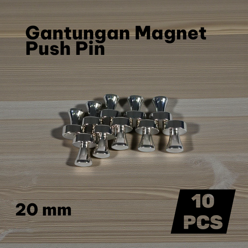 Gambar produk KELEIN Gantungan Magnet Push Pin Thumbtacks Refrigerator N35 10 PCS 20mm - K38