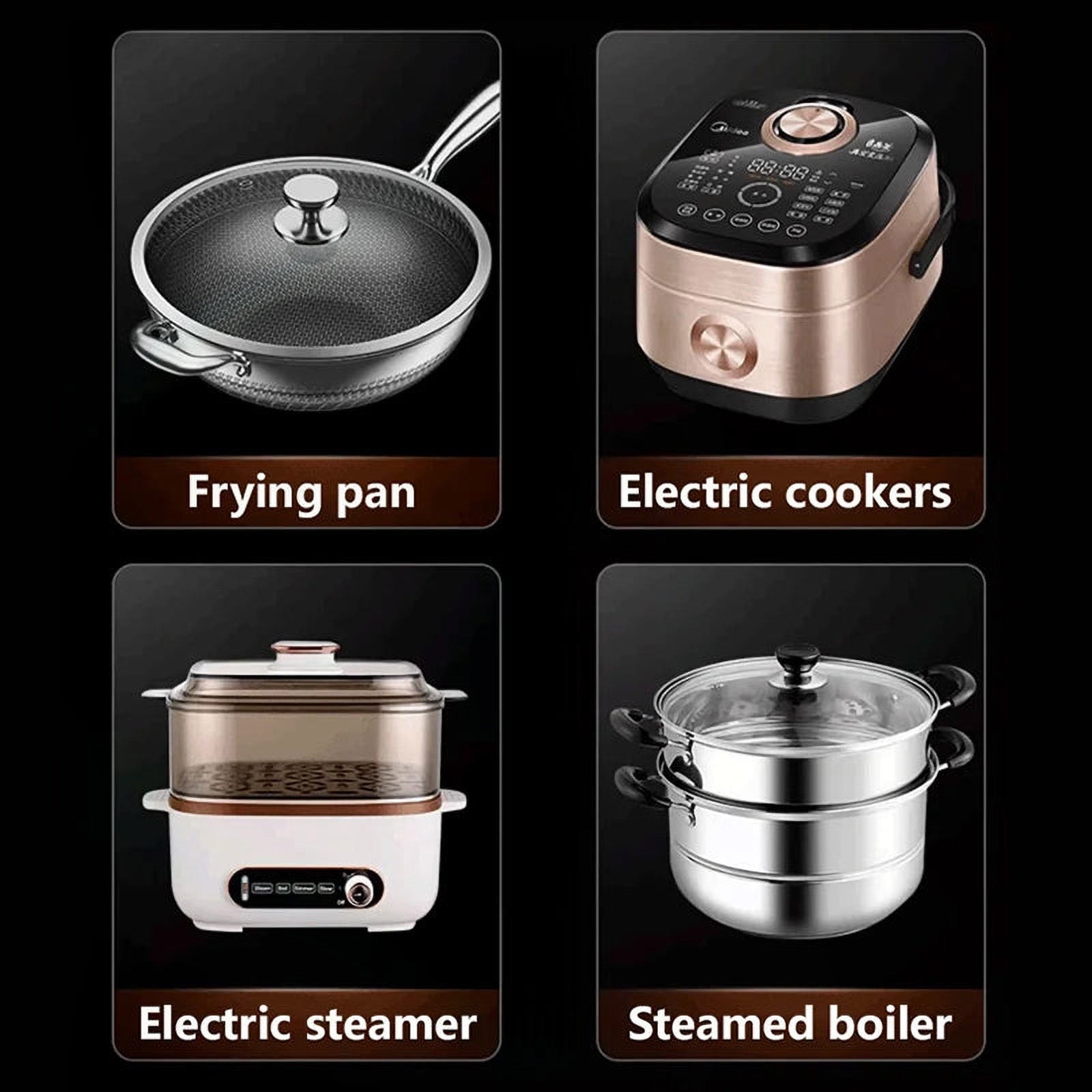 Gambar produk LABRIMP Mangkok Kukus Stainless Steel 410 Steaming Bowl with Lid 3 PCS - LB-300