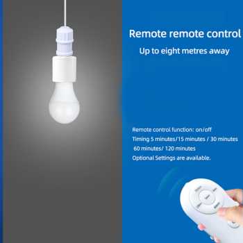 TaffLED Fitting Lampu Bohlam 40W E27 with Remote - YX-428A Gambar produk TaffLED Fitting Lampu Bohlam 40W E27 with Remote - YX-428A