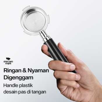 Gambar produk One Two Cups Bottomless Naked Portafilter Stainless 51mm for DeLonghi - CG-11