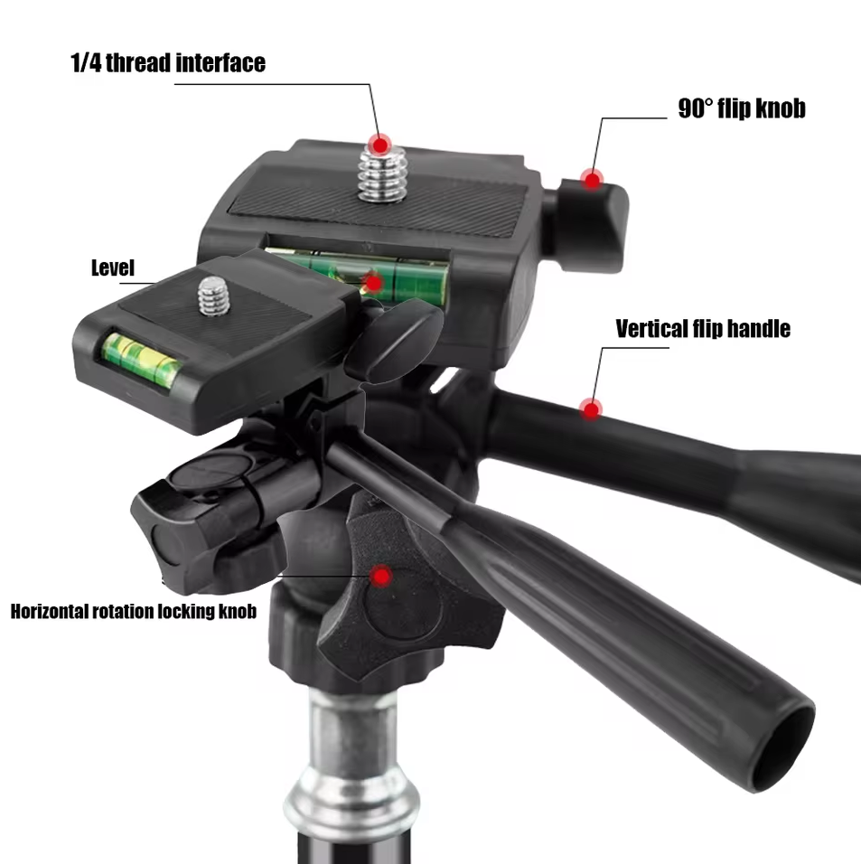 MovingMic Tripod Head Gimbal Phone Camera Micro SLR 360 Degree Rotate - MV05 Gambar produk MovingMic Tripod Head Gimbal Phone Camera Micro SLR 360 Degree Rotate - MV05