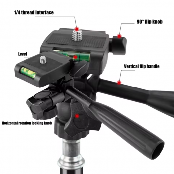 MovingMic Tripod Head Gimbal Phone Camera Micro SLR 360 Degree Rotate - MV05 Gambar produk MovingMic Tripod Head Gimbal Phone Camera Micro SLR 360 Degree Rotate - MV05