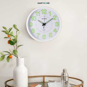 Gambar produk TaffHOME Jam Dinding Bulat Quartz Luminous Glow in The Dark 30cm MDB4