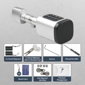 Gambar produk Juheenda Smart Door Lock Fingerprint Bluetooth Card Alarm Tuya Smart - S1