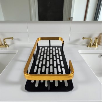TaffHOME Rak Gantung Kamar Mandi Dapur Organizer Rack Aluminium - CR530 Gambar produk TaffHOME Rak Gantung Kamar Mandi Dapur Organizer Rack Aluminium - CR530