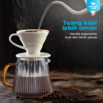 Gambar produk One Two Cups Coffee Server V60 Drip Pour Over Borosilicate Glass 500ml - SPA865