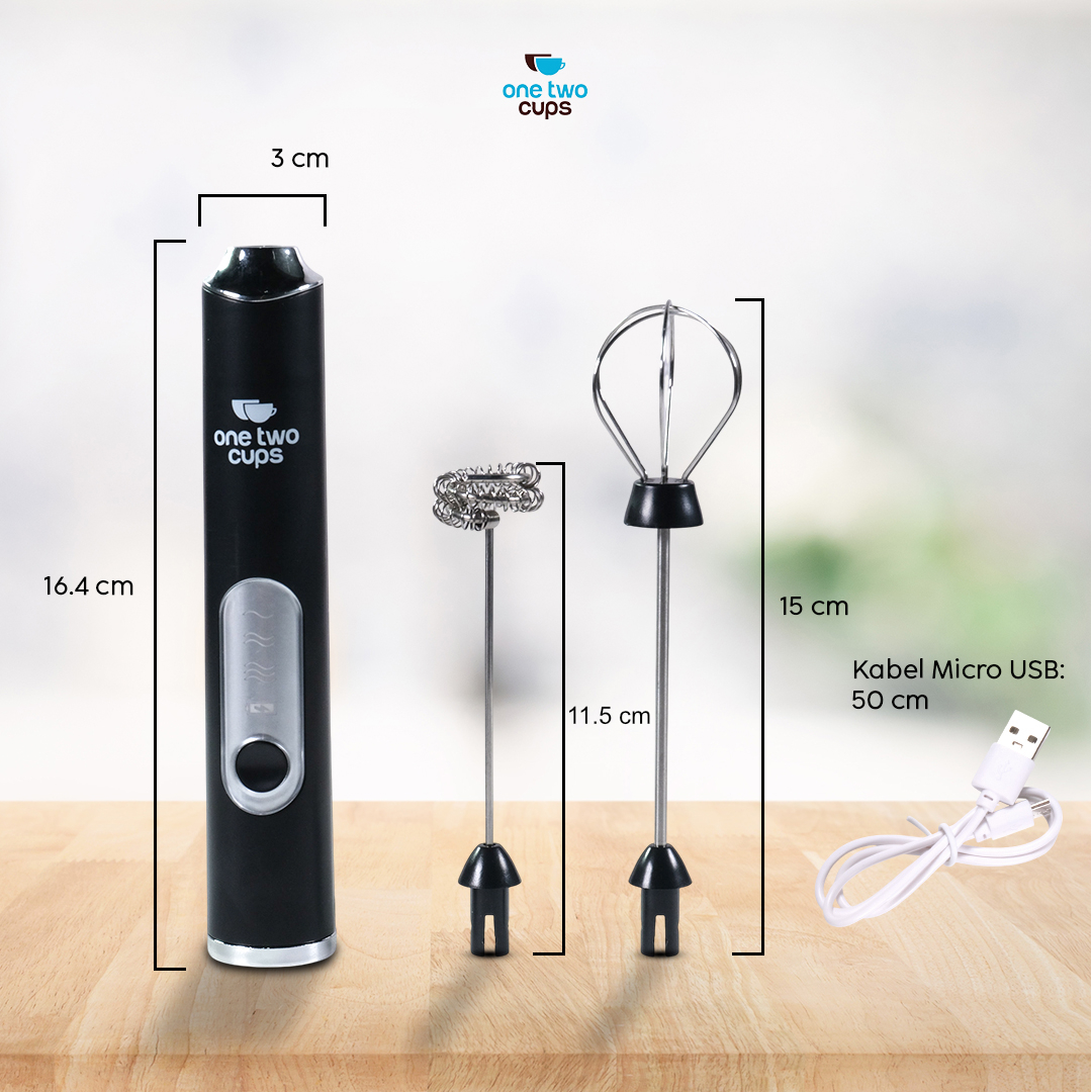 One Two Cups Hand Mixer Mini 2in1 Pengocok Telur Whisk Milk Frother - HM23 Gambar produk One Two Cups Hand Mixer Mini 2in1 Pengocok Telur Whisk Milk Frother - HM23