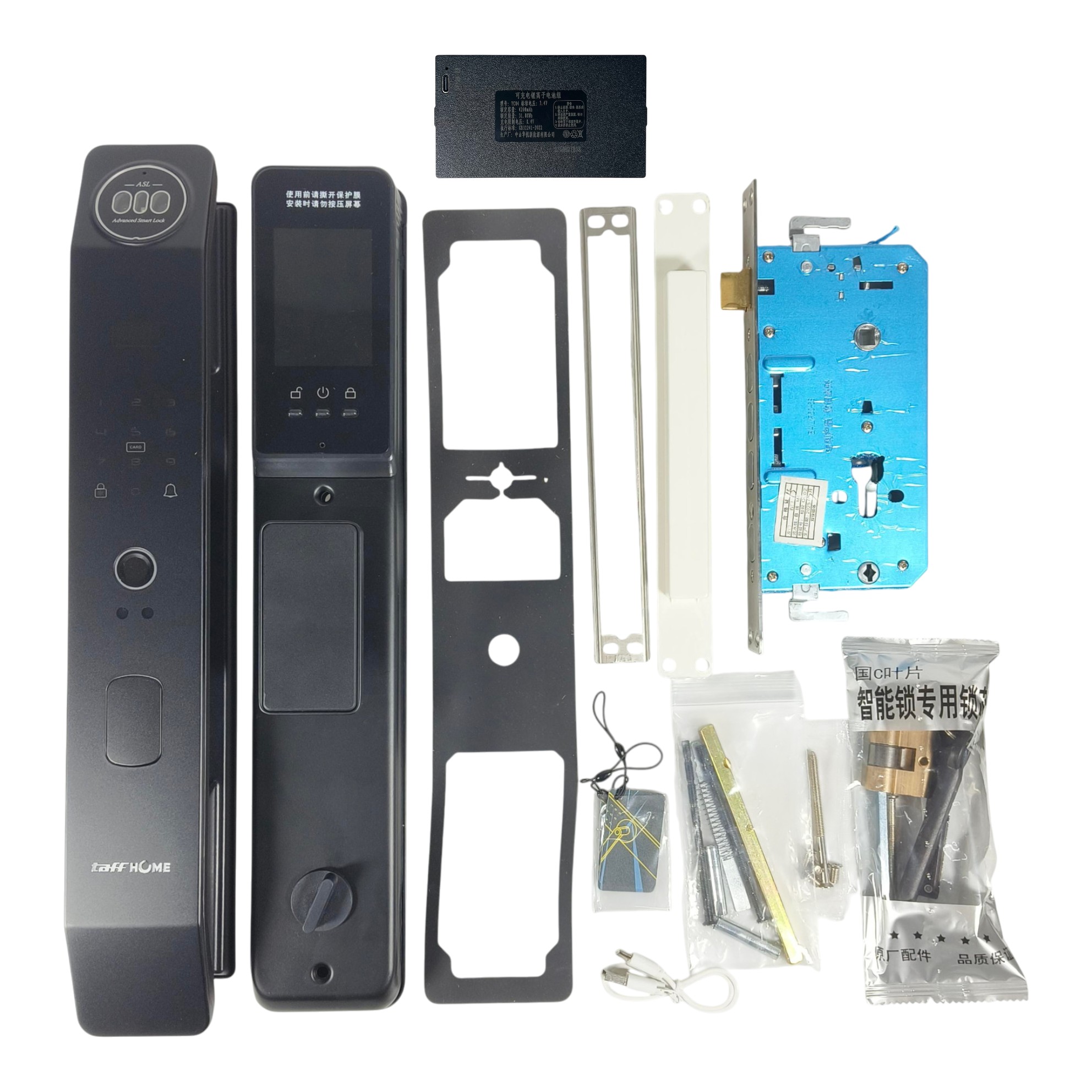 TaffHOME Smart Door Lock Fingerprint Face Recognition Password iCSee - B35J Gambar produk TaffHOME Smart Door Lock Fingerprint Face Recognition Password iCSee - B35J