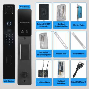 Gambar produk Joneytech Smart Door Lock Fingerprint Password Card Key - B01JC