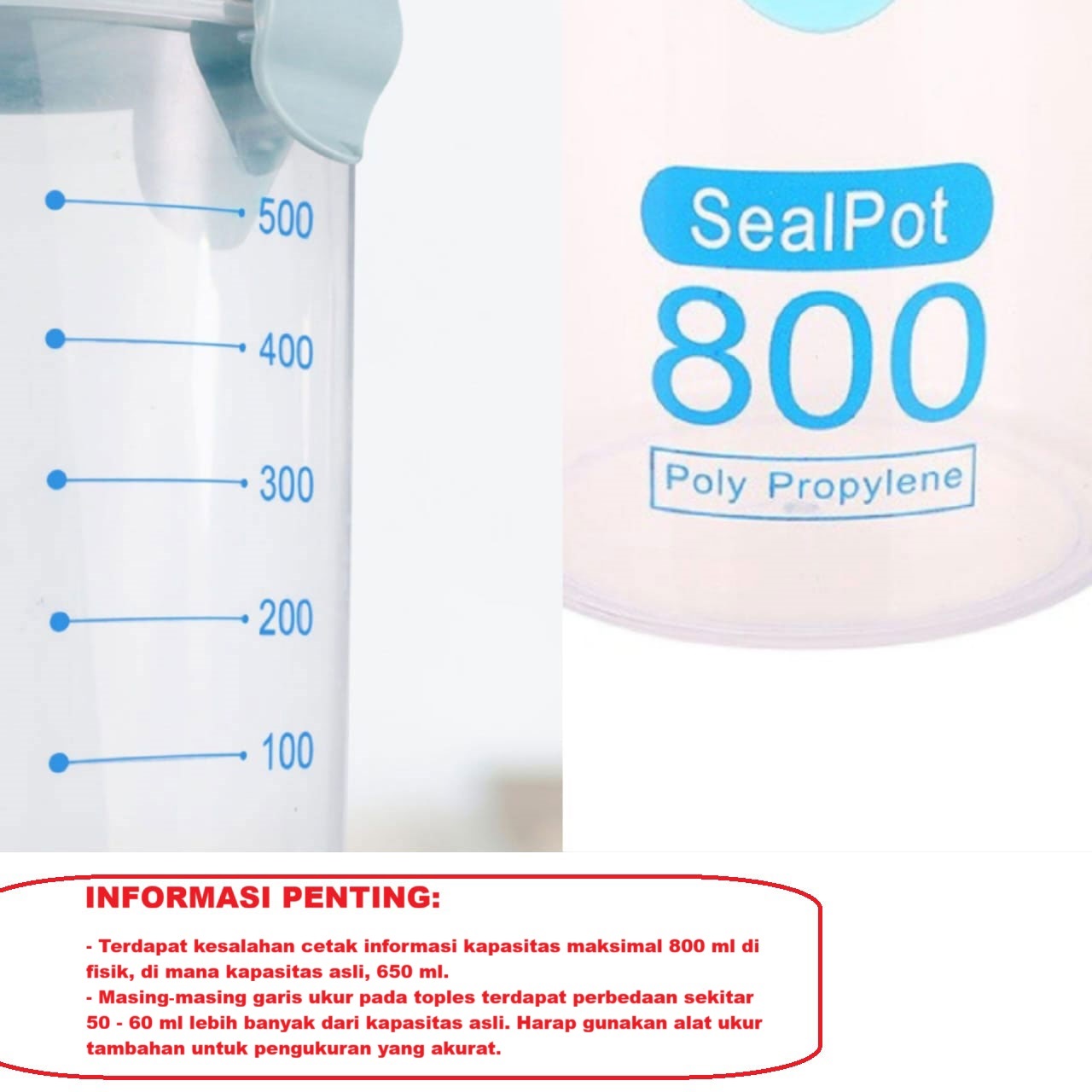 LISM Toples Plastik Penyimpanan Makanan Kedap Udara Storage Jar 650ml - H1212 Gambar produk LISM Toples Plastik Penyimpanan Makanan Kedap Udara Storage Jar 650ml - H1212