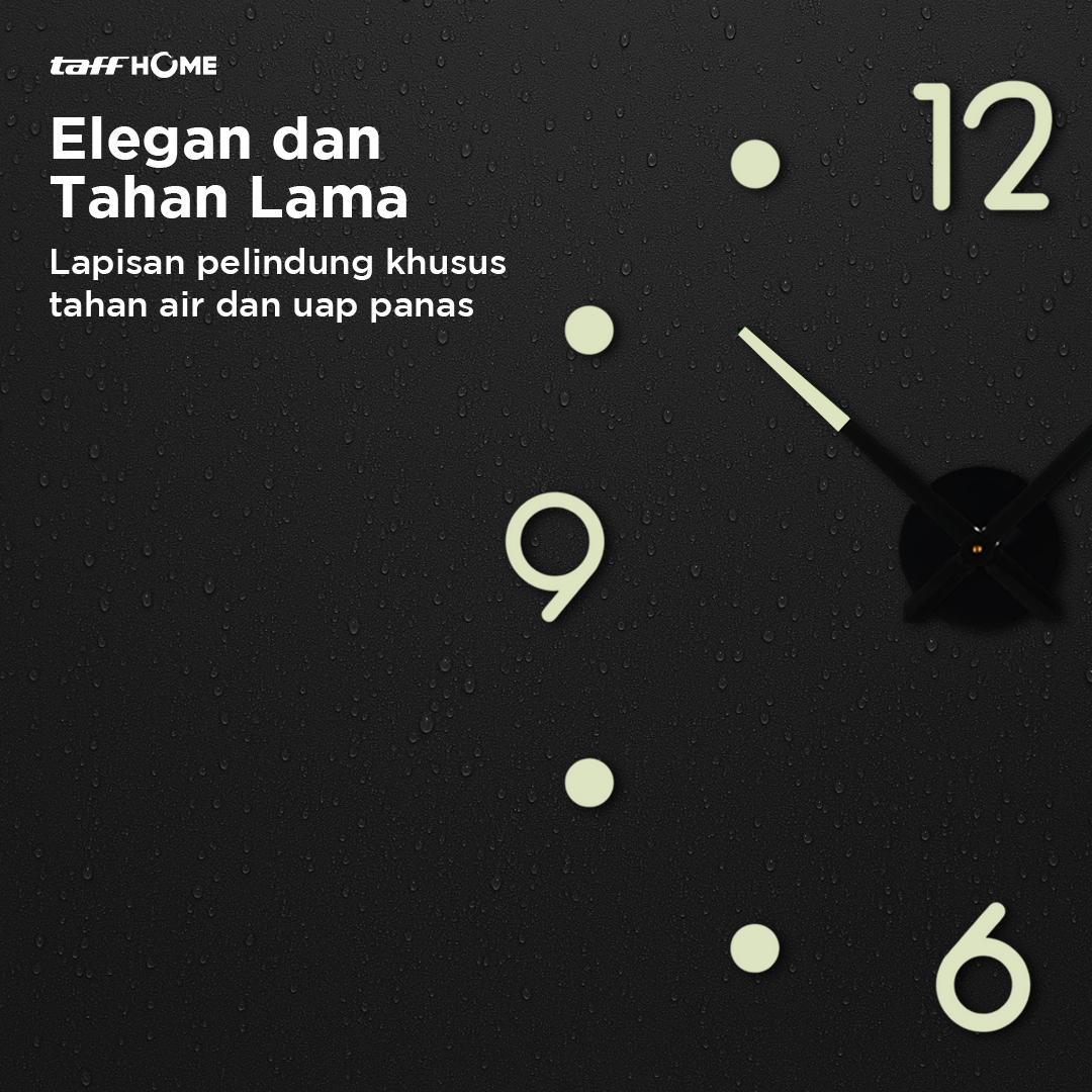 TaffHOME Jam Dinding Besar DIY Giant Glow in The Dark 90-100cm - JM-25 Gambar produk TaffHOME Jam Dinding Besar DIY Giant Glow in The Dark 90-100cm - JM-25