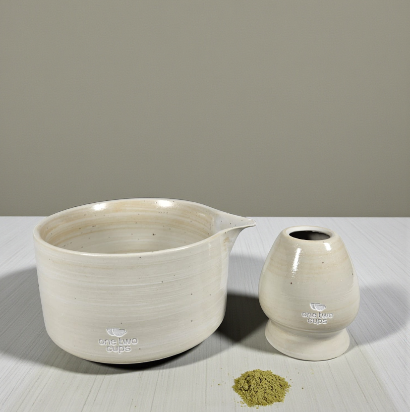 One Two Cups Matcha Set Kit Set Chawan Chasen Stand Chashaku 4 PCS - MYV16D Gambar produk One Two Cups Matcha Set Kit Set Chawan Chasen Stand Chashaku 4 PCS - MYV16D