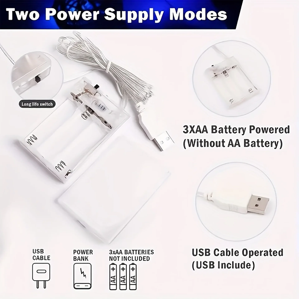 Gambar produk KEY-WIN Lampu Hias LED Neon Flex Battery and USB Power 1W Planet - M04