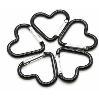 Gambar produk Kander Karabiner Gantungan Kunci Bentuk Hati Aluminium Alloy 10 PCS - CBN80