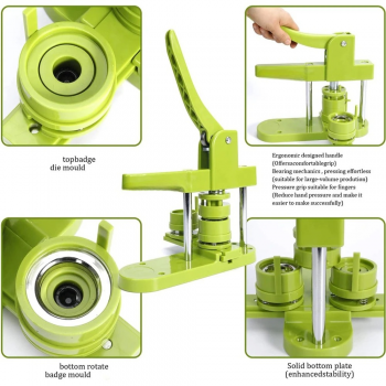 Gambar produk DCBADGE Mesin Press Pin Bros Peniti Bulat Rotating Badge Button Maker 44mm - SG-168