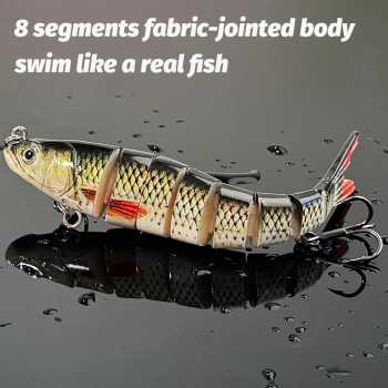 GOBAIT Umpan Pancing Ikan Lifelike Fish Bait Lure 8 Section 13.5cm 27g - GB-13