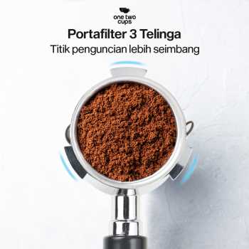 Gambar produk One Two Cups Bottomless Naked Portafilter Stainless 51mm for DeLonghi - CG-11