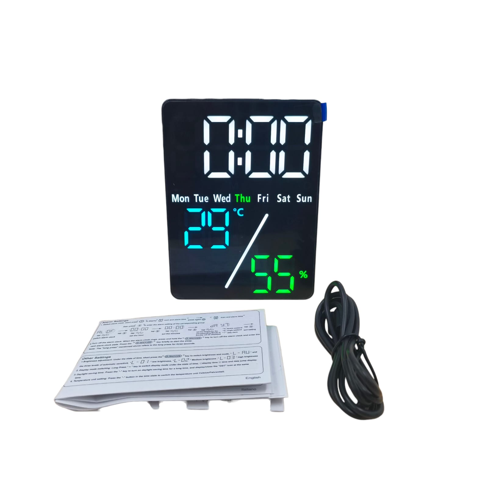 Gambar produk DICO Jam Meja Digital LED Smart Alarm Clock Temperature Large Screen - DS-6662