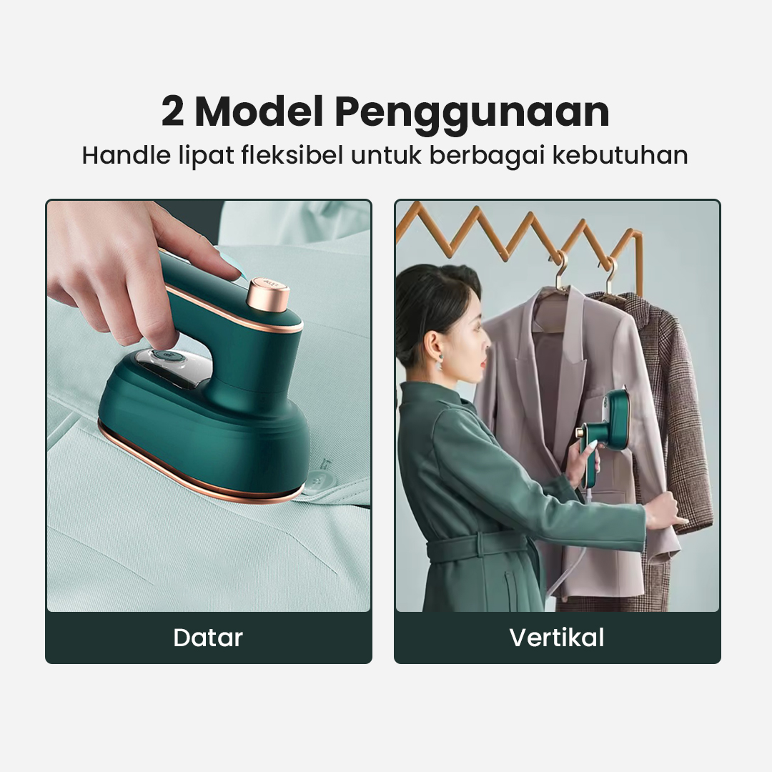 Gambar produk Karsah Setrika Mini Compact Ironing Handheld Semprot Air 38W 50ml - HX-6168