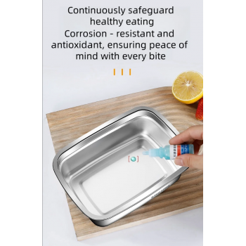 TaffHOME Kotak Makan Anti Tumpah Lunch Bento Box Stainless Steel 410 928ml - KT275 Gambar produk TaffHOME Kotak Makan Anti Tumpah Lunch Bento Box Stainless Steel 410 928ml - KT275