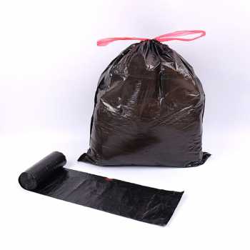Gambar produk TRASU Kantong Plastik Sampah Tali Drawstring Trash Bag 45x50cm 75 PCS - TR-75
