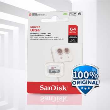 Gambar produk SanDisk Ultra microSDHC/SDXC UHS-I Class 10 100MB/s 64GB - SDSQUNR