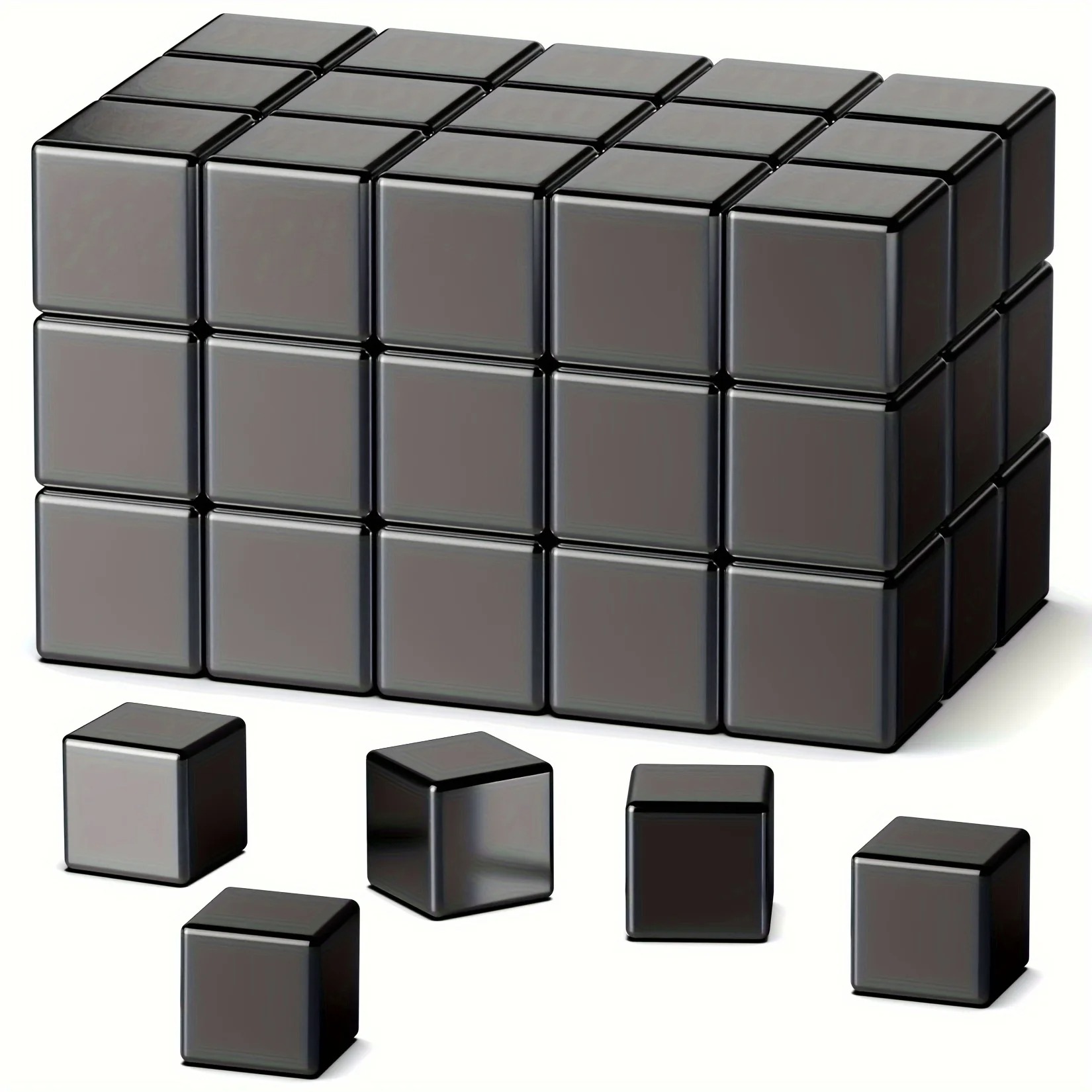 Gambar produk NEOTRA Strong Neodymium Magnet Cube NdFeB N25 5x5x5mm 100 PCS - F0009123