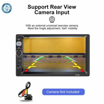 Gambar produk BQCC Head Unit Tape Mobil 2DIN Wireless CarPlay Android Auto 7 Inch - F7010C
