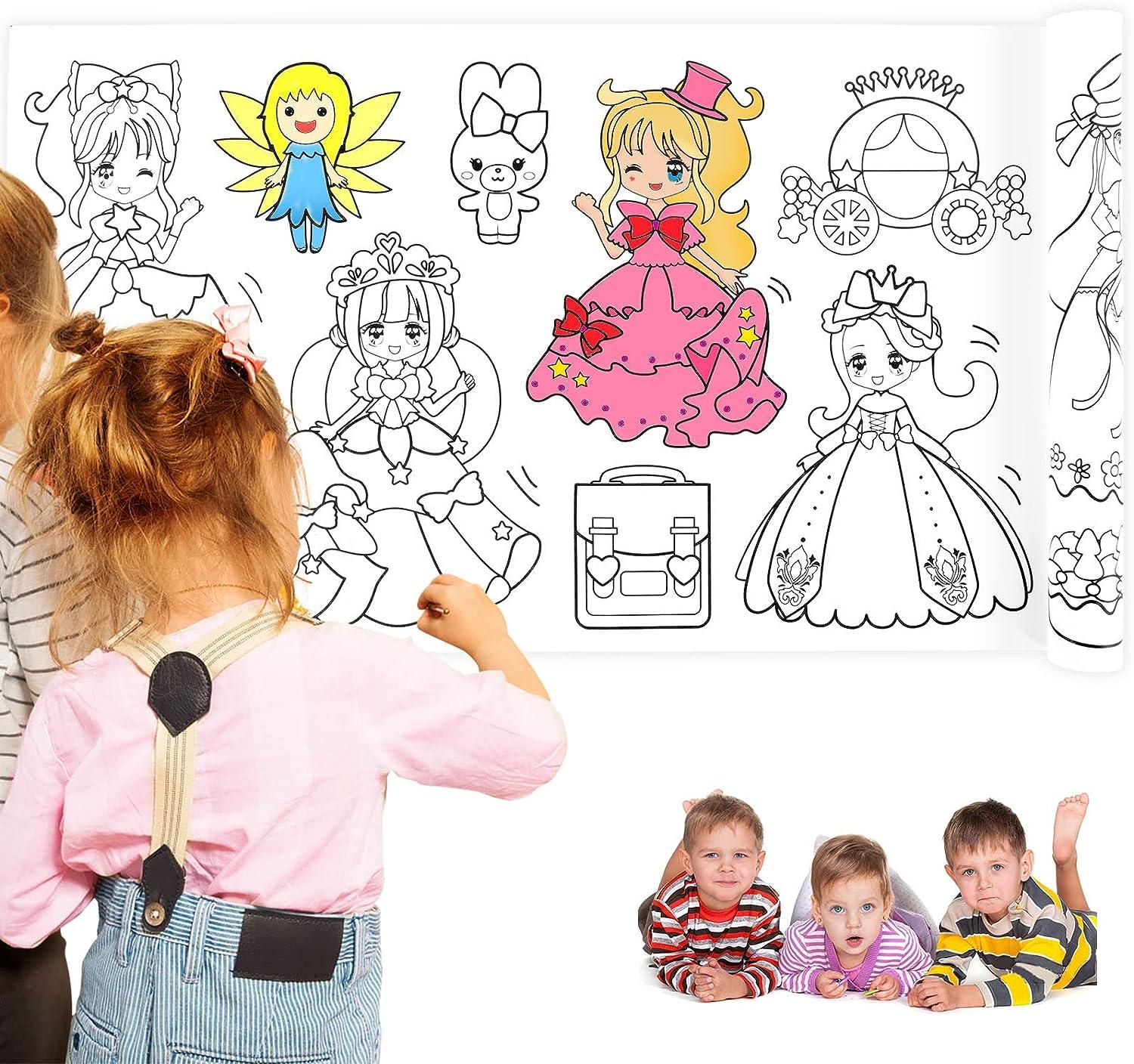 Gambar produk Dehaiyun Kertas Mewarnai Tempel Dinding Drawing Paper Roll 3M Lovely Princess - HB30