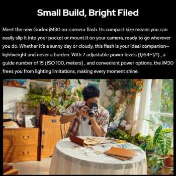 Gambar produk Godox Flash Camera Wireless 6500K GN15 7 Level Mini Pocket - iM30