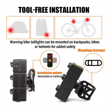 Gambar produk cycle zone Lampu Rambu Sepeda Aksesoris Warning Sign 7 Light Modes - 13320