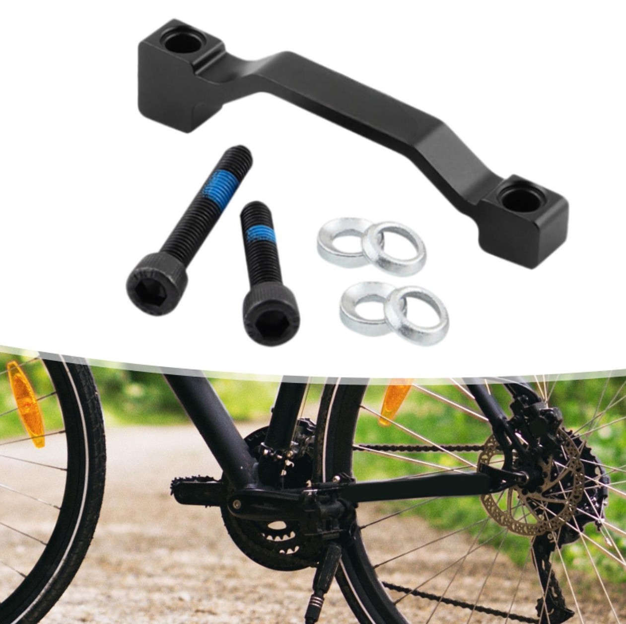 Gambar produk MUZI Adaptor Rem Cakram Sepeda Disc Brake A-Pillar Front Rear 180mm - MZ26