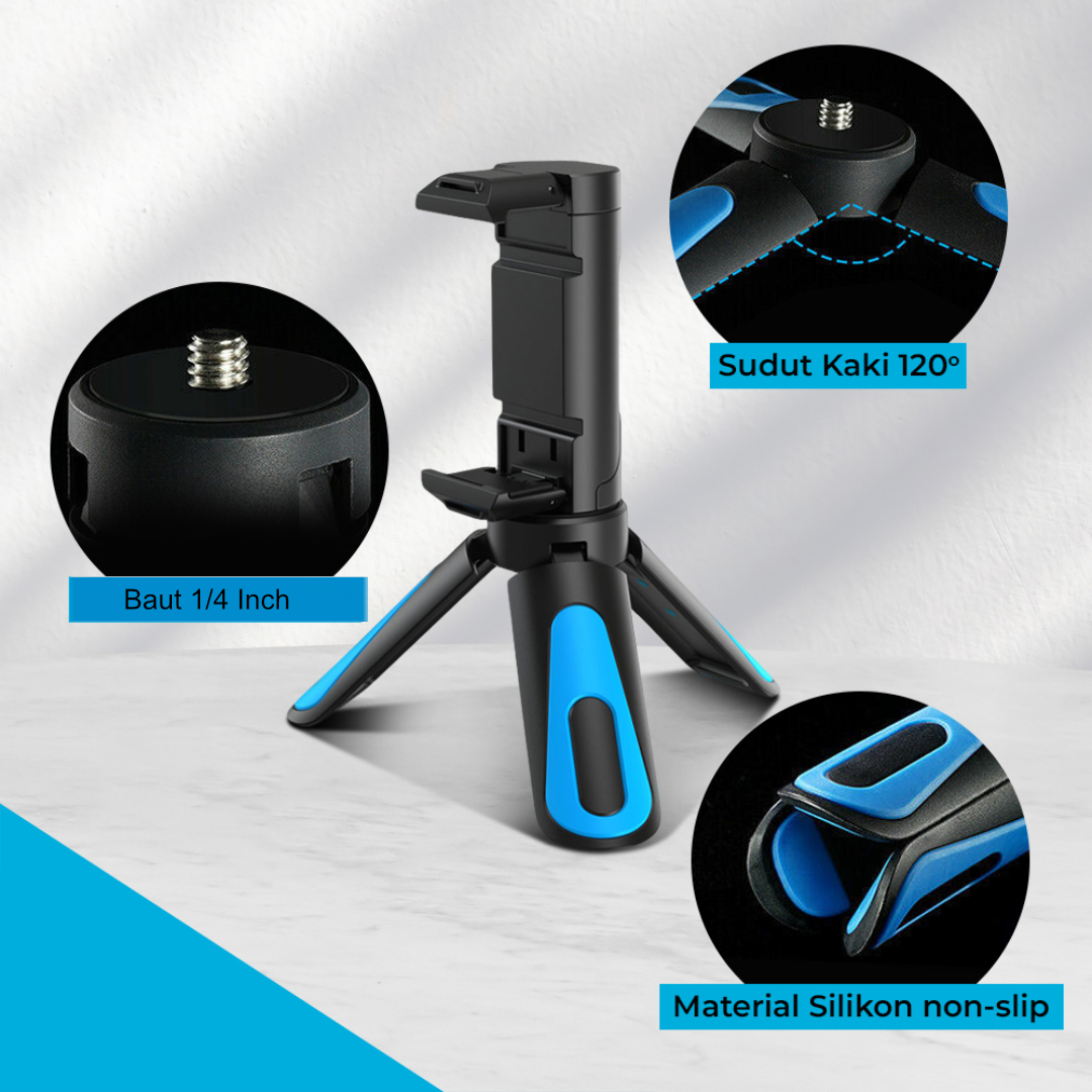 Gambar produk APEXEL Tripod HP Monopod Portable Rotateable 1/4 Inch Screw - APL-JJ08