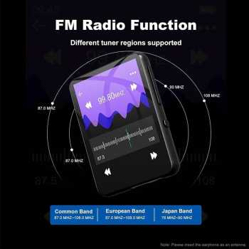 Gambar produk AIRME MP3 Digital Audio Player HiFi Bluetooth Touch Screen 300mAh - A240