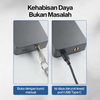 SMARTSTONE Smart Door Lock Fingerprint Password WiFi Tuya App - G3F Gambar produk SMARTSTONE Smart Door Lock Fingerprint Password WiFi Tuya App - G3F