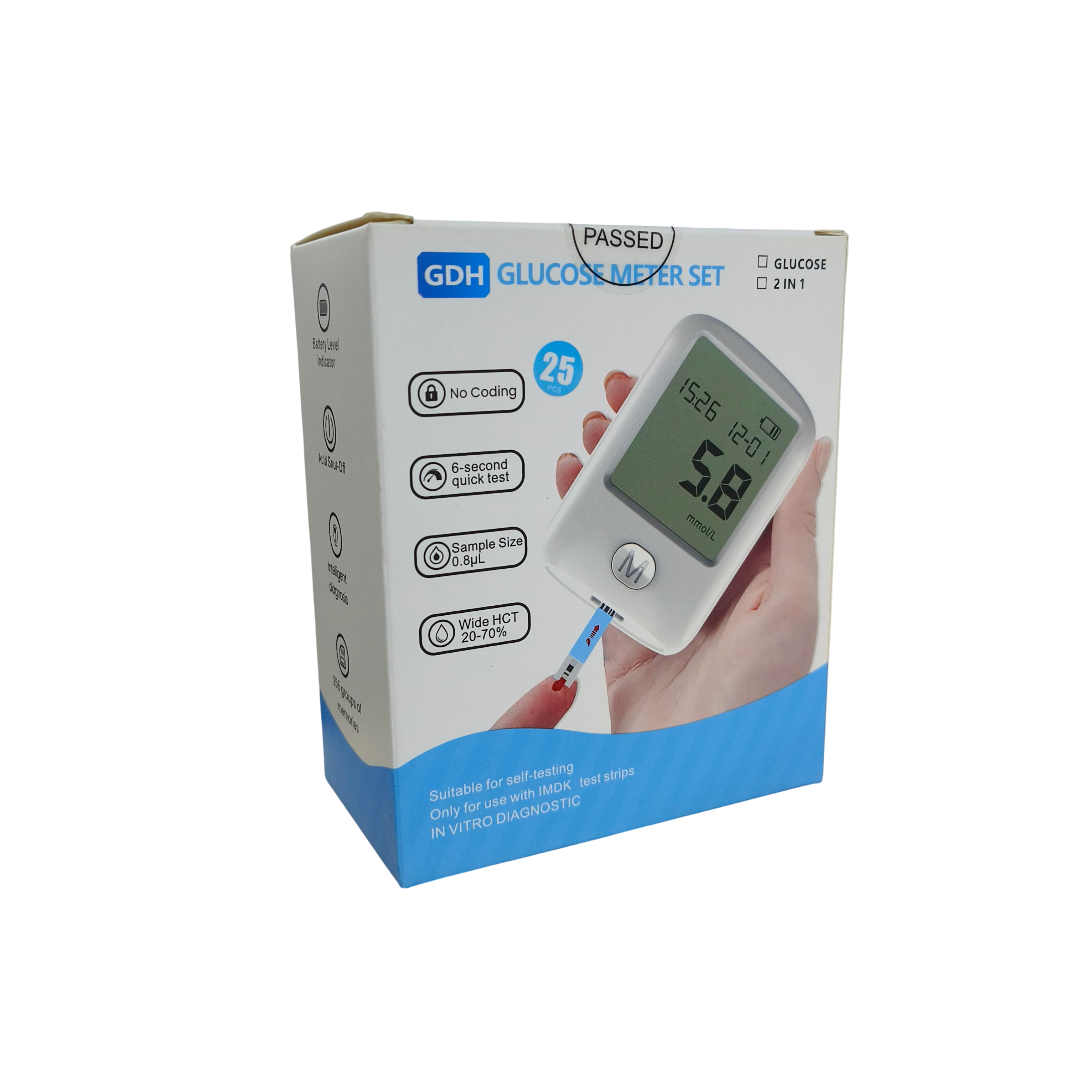 TaffOmicron Cek Gula Darah Asam Urat 2in1 Glucometer Kit 25 Test Strip - T3 Gambar produk TaffOmicron Cek Gula Darah Asam Urat 2in1 Glucometer Kit 25 Test Strip - T3