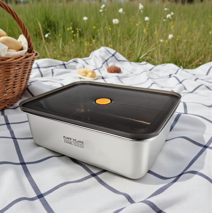 Gambar produk TaffHOME Kotak Makan Lunch Box Multifunction Stainless Steel 304 2300ml - AC-21
