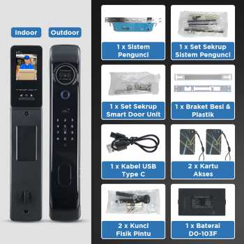 Gambar produk Glomarket Smart Door Lock Fingerprint Face Recognition Password App - B02RL-TC