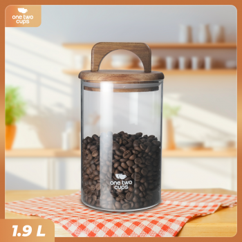 One Two Cups Toples Kaca Penyimpanan Makanan Kedap Udara Storage Jar - CF170