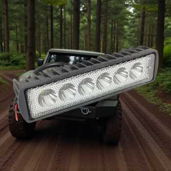 Gambar produk GLOBAL Headlight LED Floodlight Car Offroad Waterproof Cool White 18W - GB-L-183