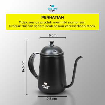 One Two Cups Teko Kopi Leher Angsa Pour Over Kettle Stainless Steel 650ml - HS4011 Gambar produk One Two Cups Teko Kopi Leher Angsa Pour Over Kettle Stainless Steel 650ml - HS4011