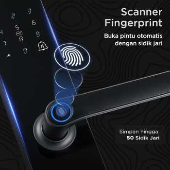 MAISUSTY Smart Door Lock Fingerprint Password WiFi Tuya - G1F Gambar produk MAISUSTY Smart Door Lock Fingerprint Password WiFi Tuya - G1F