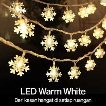 Gambar produk Lampu Hias String Lights Snowflake Christmas Decoration Battery 20 LED - HH-002